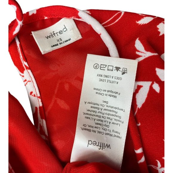 Wilfred XS romper Aritzia Fleurette Goji Berry White jumpsuit open back pockets - Picture 5 of 7